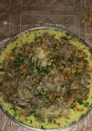 صورة لوصفة منسف باللحم البلدي ع طريقتي