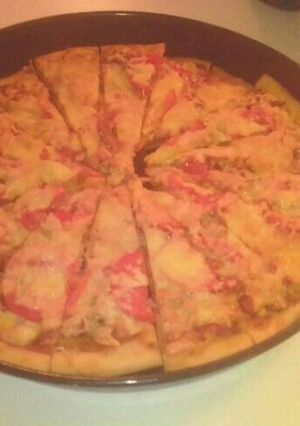 A picture of Pork pizza.