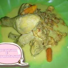 รูปของ Opor ayam & telur mata sapi enak