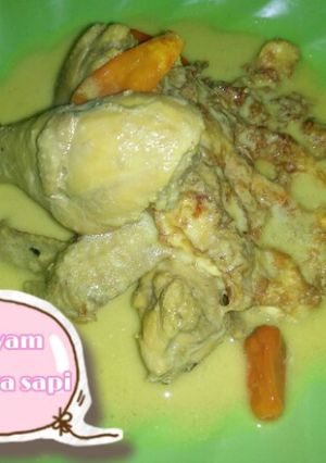 Foto resep Opor ayam & telur mata sapi enak