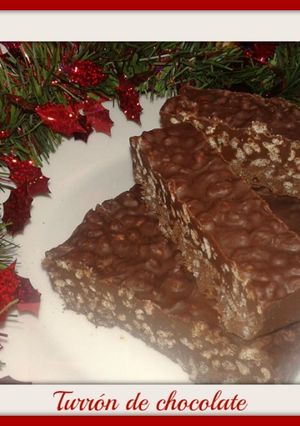 Una foto de Turrón de chocolate