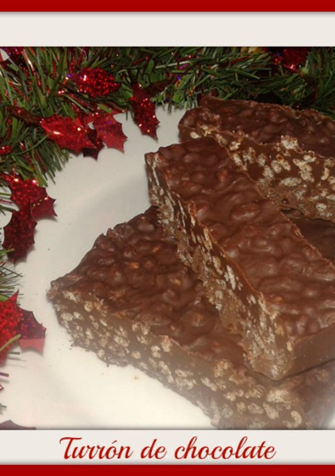 Una foto de Turrón de chocolate