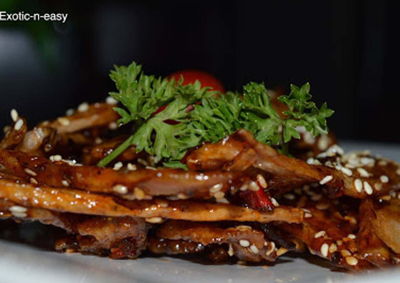Honey, Chilli Lotus Stem