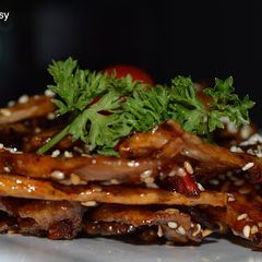 A picture of Honey, Chilli Lotus Stem.