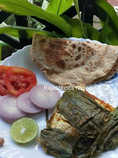 हळदीच्या पानातील पापलेट (oil free) (haldichya panantil paplet recipe in marathi) रेसिपी चे मुख्य फोटो
