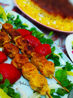 عکسی از دستور جوجه کباب حلزونی