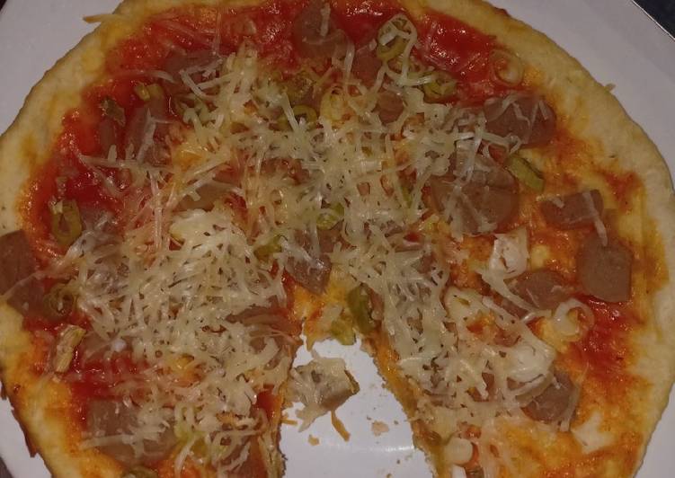Pizza rice cooker simple murah