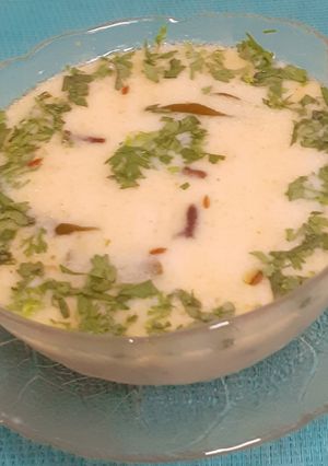 A picture of Kathiyawadi Kadhi With Fenugreek Seeds Tempering --- Just Right For Monsoons.