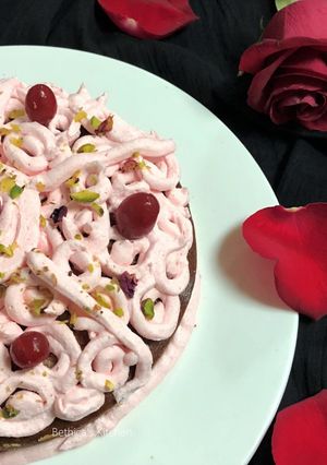 A picture of Gulkand Flavoured Cake.