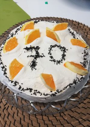 Φωτογραφία της συνταγής Κέικ σοκολάτας με επικάλυψη κρέμα τυριού με πορτοκάλι