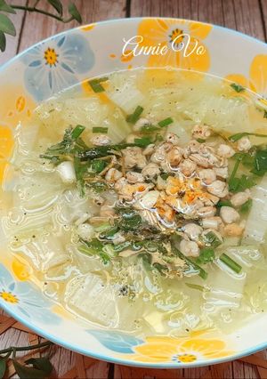 Hình của món Canh cải thảo nấu hến.