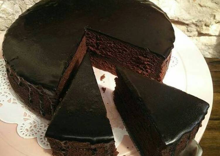 Brownies kukus coklat glaze
