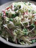 Ukrainian Cabbage, Peas & Sausage Salad