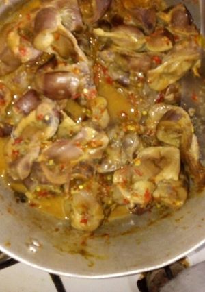A picture of Gizzard pepper soup.