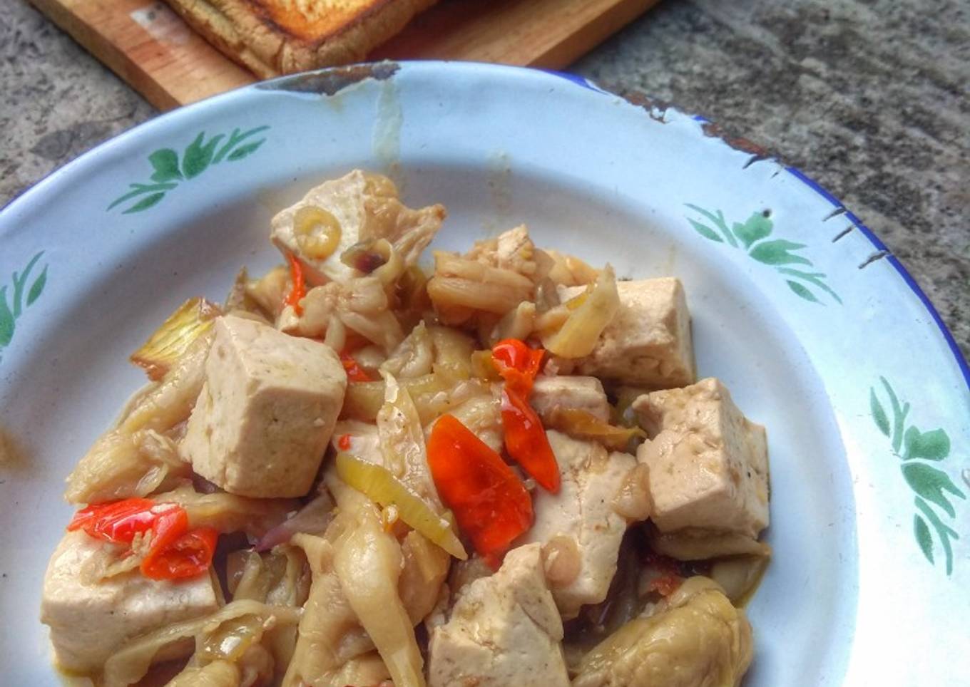 Jamur tahu saus tiram