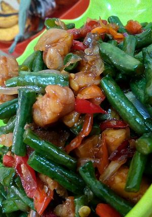 Foto resep Oseng tempe kacang panjang manis puedes