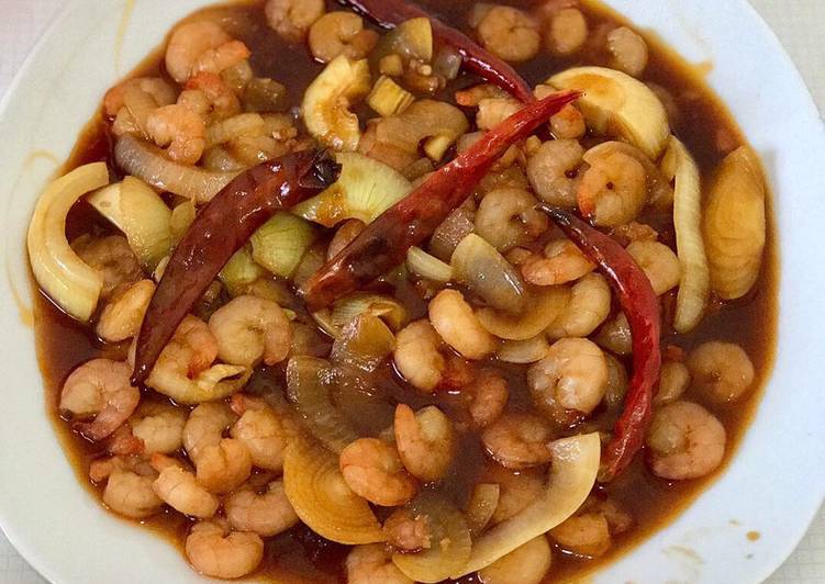 Resep Udang saus tiram Anti Gagal