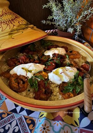 Une photo de Couscous aux tomates séchées au four