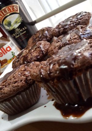 A picture of Bailey's chocolate cupcakes.