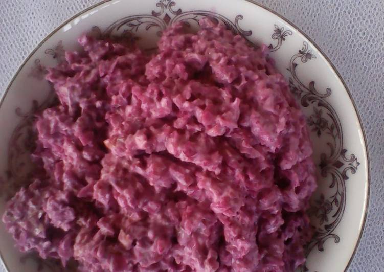 Steps to Prepare Favorite Red cabbage salad with red apple