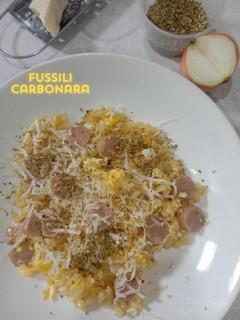 Foto resep Fusilli Carbonara