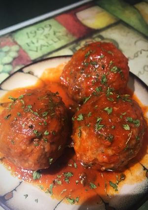 A picture of Julie’s Spicy Meatballs.