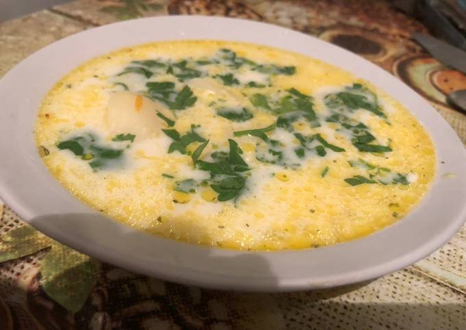 Сырный суп с луком - пошаговый рецепт с фото