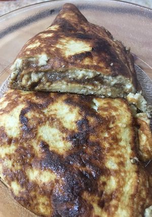 Una foto de Pancake de banana con azúcar