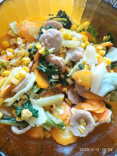 Foto resep Capcay sayur dan bakso