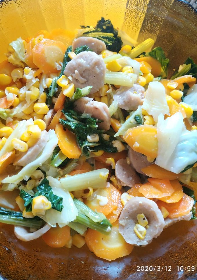 Foto resep Capcay sayur dan bakso