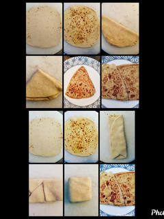 A picture of TRIANGLE+SQUARE PARATHA😊😊.
