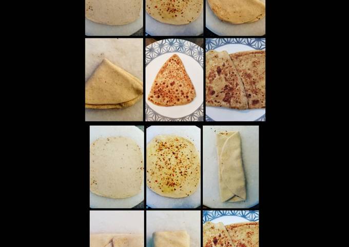 TRIANGLE+SQUARE PARATHA😊😊 Recipe