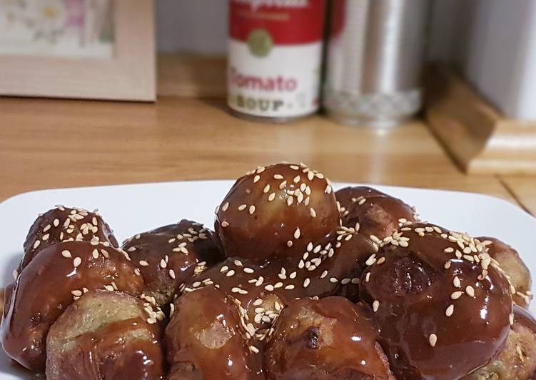 Albóndigas de berenjena agridulces