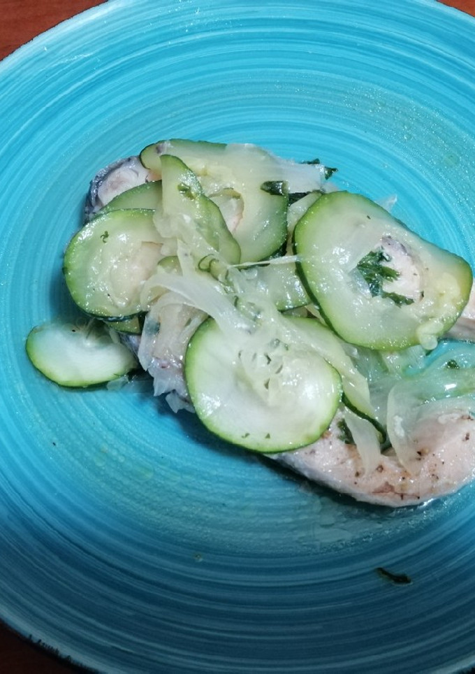 Una foto de Medallón de Salmón en Papillote. De régimen