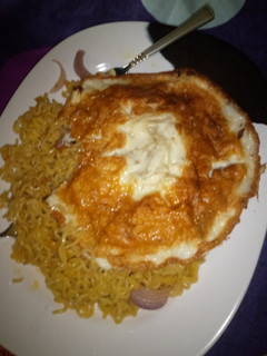 A picture of Indomie and Fried Egg.