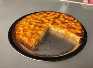 Une photo de Maxi gâteau façon tarte aux mirabelles et miel