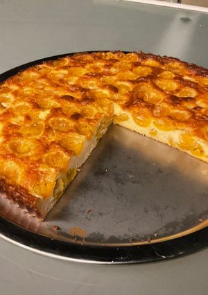 Une photo de Maxi gâteau façon tarte aux mirabelles et miel
