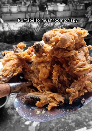 Foto resep Portobello mushroom crispy (Jamur portabella)