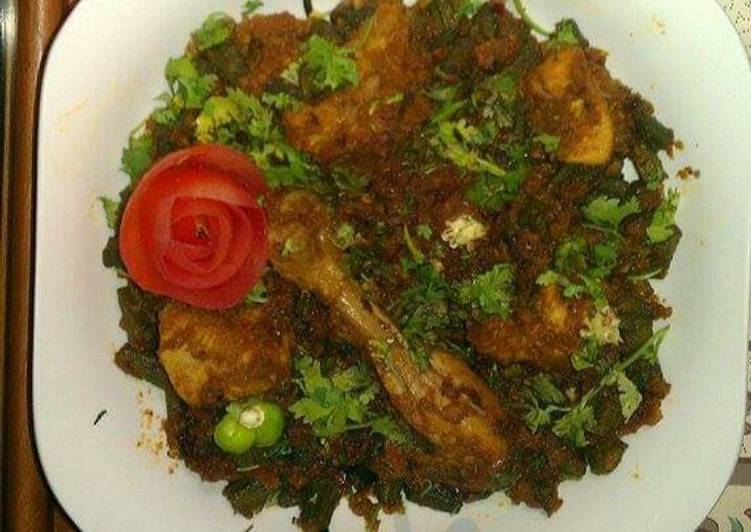 Simple Way to Prepare Perfect Bhindi Chicken