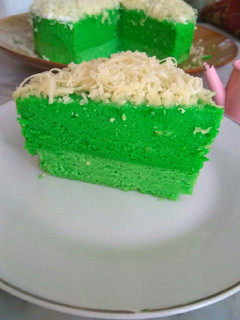 Foto resep Bolu lapis pandan putih telur #17