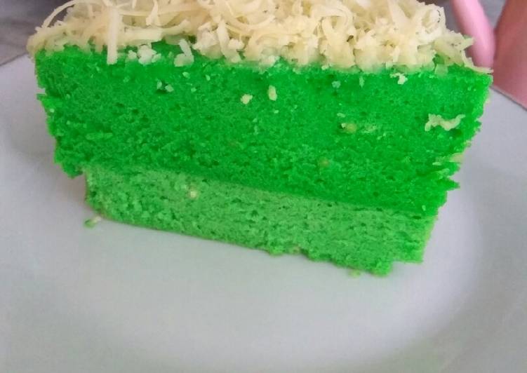 Bolu lapis pandan putih telur #17