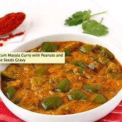 A picture of Capsicum Masala Curry.