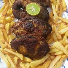 A picture of Lahori fried fish 🐟🐟.