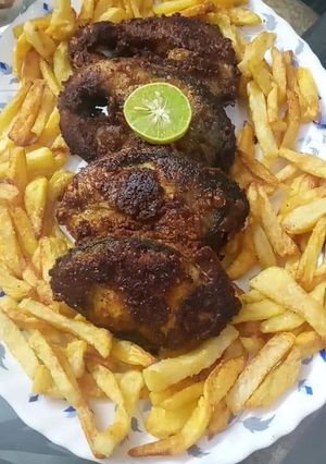 A picture of Lahori fried fish 🐟🐟.