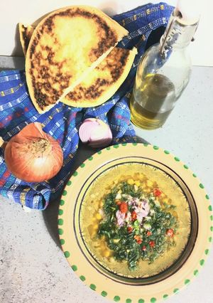 صورة لوصفة حمص دوبل زيت القسنطيني