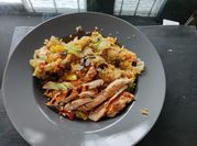 A picture of chicken couscous salad