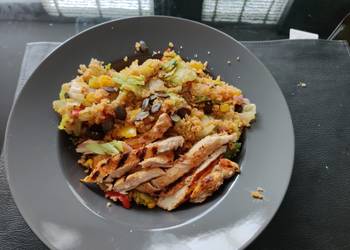 Easiest Way to Prepare Tasty Spicy chicken salad with couscous