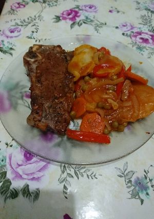Una foto de Churrasco con papas