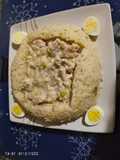 Riz / escalope de dinde / œufs de caille