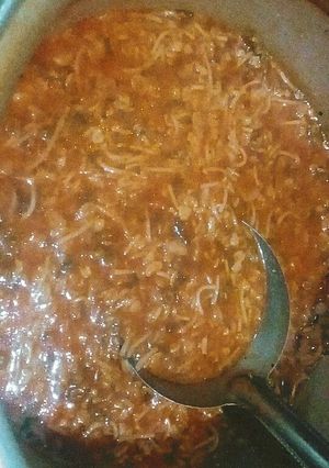 عکسی از دستور برنج و سوپ و خورشت با مرغ